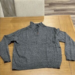 J. Crew Men's Charcoal Zip-Up Sweater